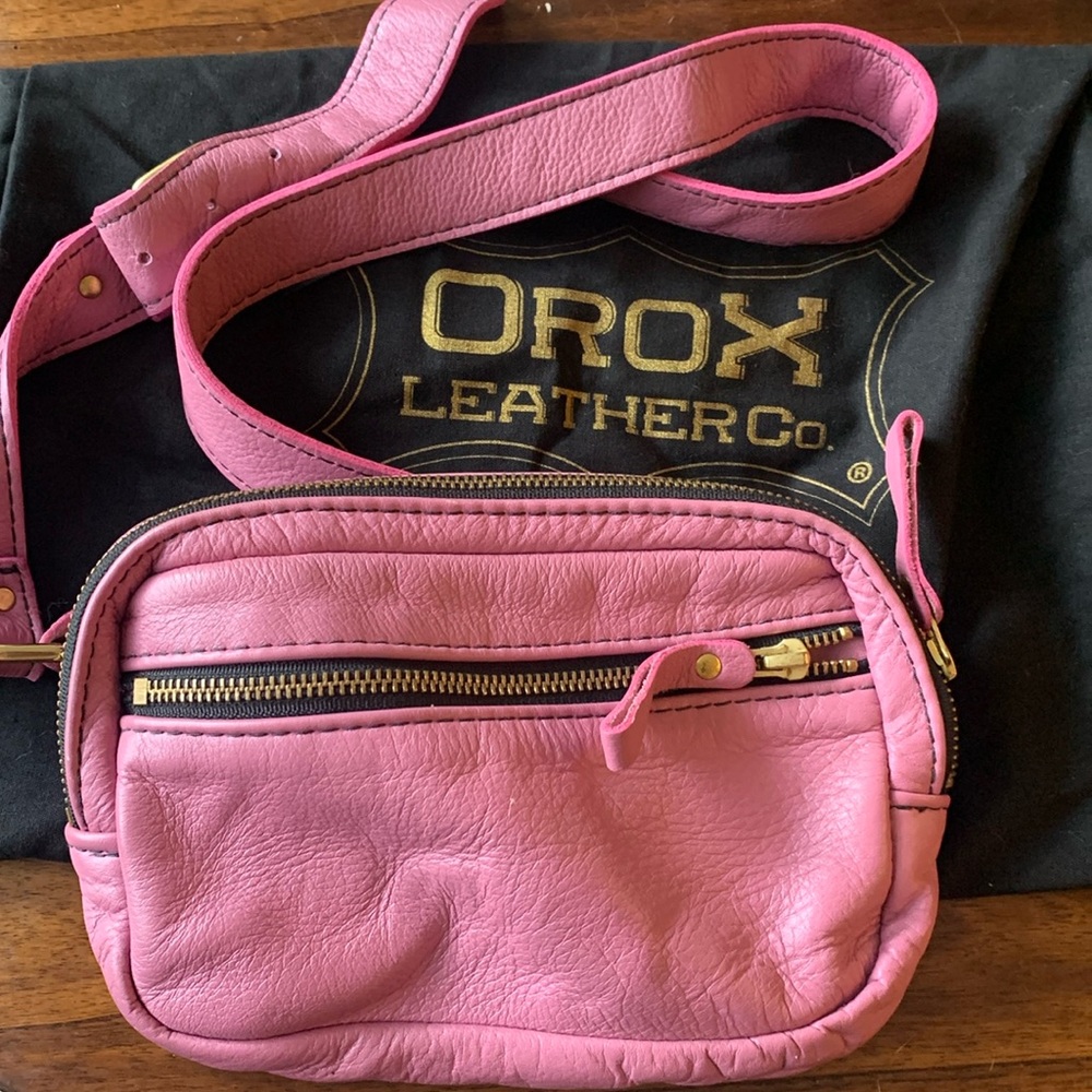 OROX Leather “Fanny pack” pink bag